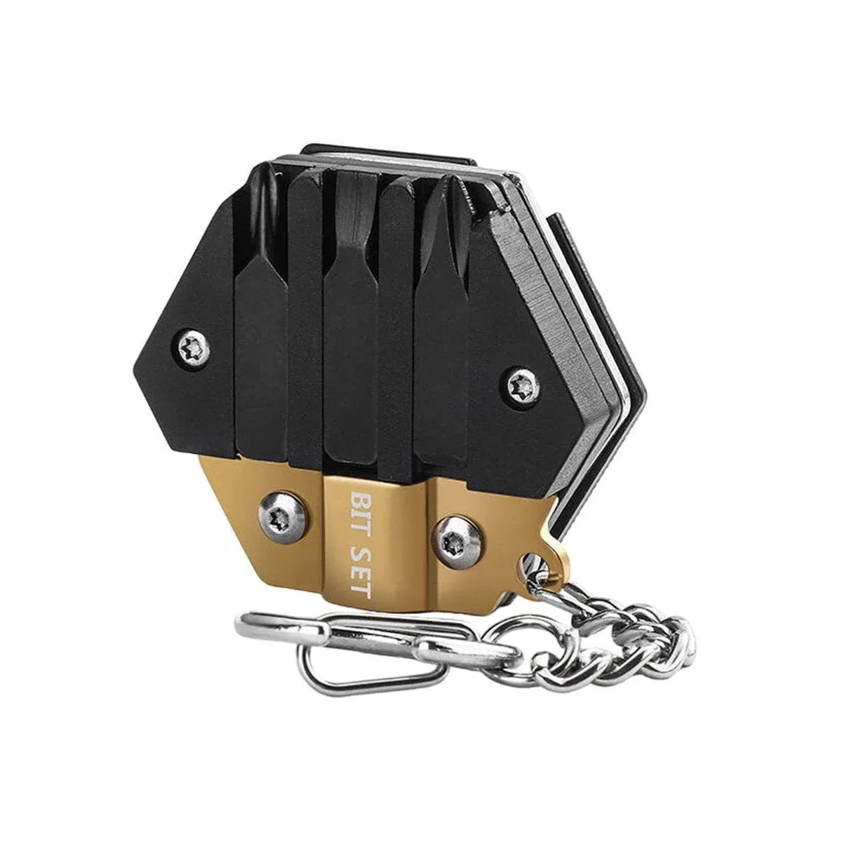 Multifunctional Hexagon Pocket Knife Outdoor Mini Tool Survival EDC Gear Kit - Gold