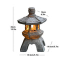 Zen Inspired Solar Pagoda Powered Outdoor Courtyard Decorative Lights Waterproof