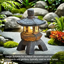 Zen Inspired Solar Pagoda Powered Outdoor Courtyard Decorative Lights Waterproof
