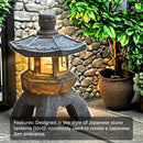 Zen Inspired Solar Pagoda Powered Outdoor Courtyard Decorative Lights Waterproof