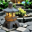 Zen Inspired Solar Pagoda Powered Outdoor Courtyard Decorative Lights Waterproof
