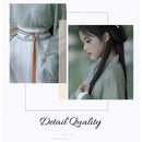 Traditional Chinese Hanfu Dress Green Wei Jin Style Vintage Cosplay Costume - M