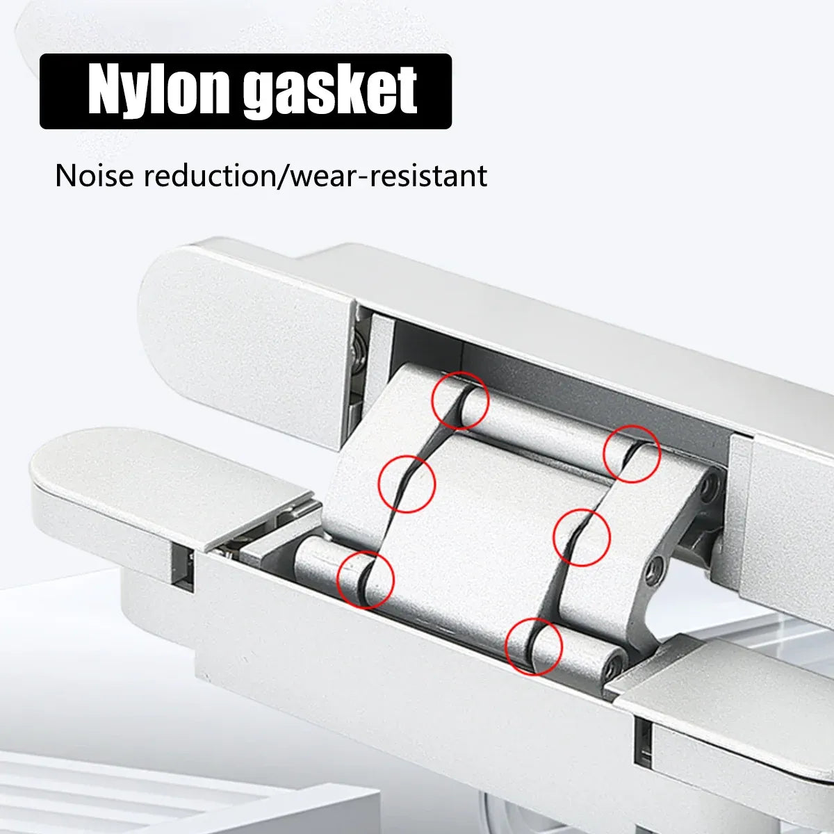 Hidden Invisible Door Hinge Concealed 3D Hinge Heavy Duty for Doors and Cabinets - Black