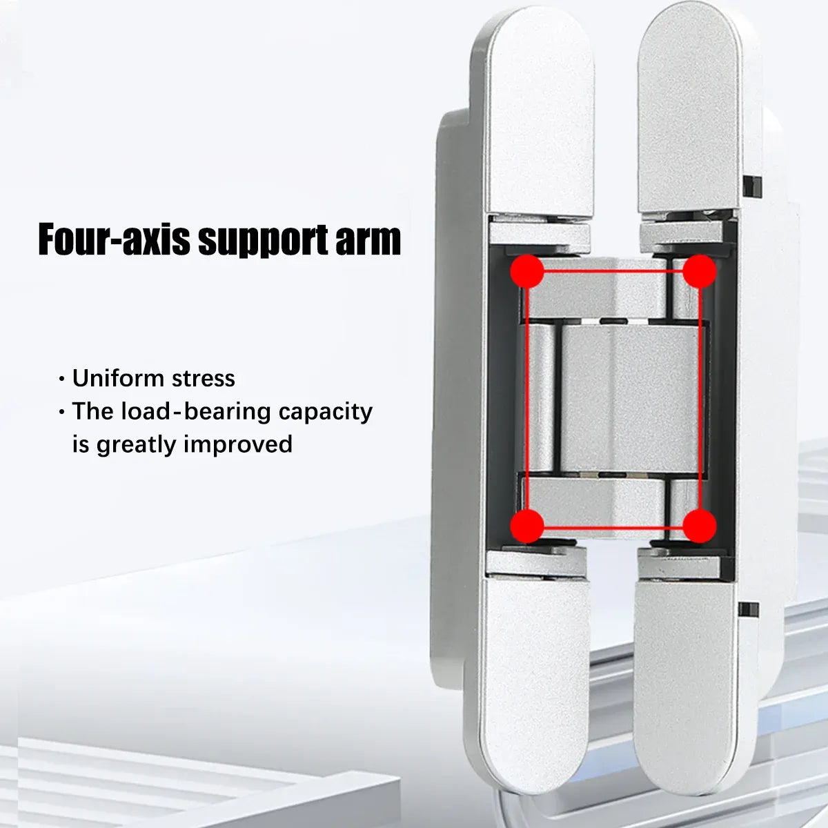 Hidden Invisible Door Hinge Concealed 3D Hinge Heavy Duty for Doors and Cabinets - Black
