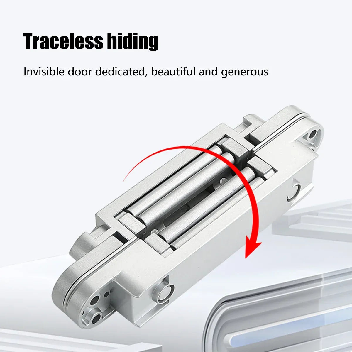 Hidden Invisible Door Hinge Concealed 3D Hinge Heavy Duty for Doors and Cabinets - Black