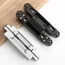 Hidden Invisible Door Hinge Concealed 3D Hinge Heavy Duty for Doors and Cabinets - Black