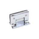 H Shaped 90 Degree Glass Clamp Double Opening Bevel Edge Bathroom Shower Clip - Chrome