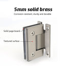 H Shaped 90 Degree Glass Clamp Double Opening Bevel Edge Bathroom Shower Clip - Chrome