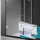 H Shaped 90 Degree Glass Clamp Double Opening Bevel Edge Bathroom Shower Clip - Chrome