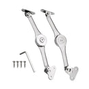 2 PCS Folding Lid Lift Up Stay Support Buffer Stop Hinge Silver With Soft-Close