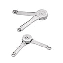 2 PCS Folding Lid Lift Up Stay Support Buffer Stop Hinge Silver With Soft-Close