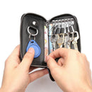 Key Holder Bag Leather Case Ring Wallet Car Unisex Pouch Keychains Black Coffee - Coffee
