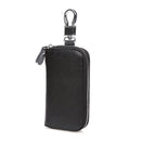 Key Holder Bag Leather Case Ring Wallet Car Unisex Pouch Keychains Black Coffee - Coffee