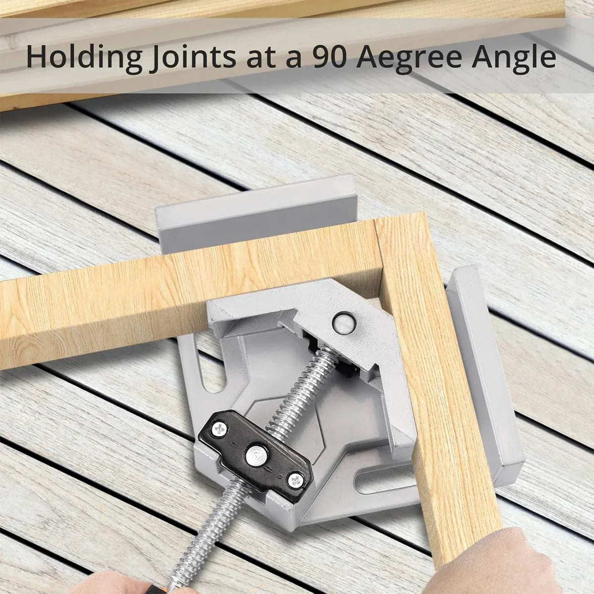 Right Angle Clamp Single Handle 90 Degree Woodworking Drill Guide Corner Tool