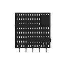 Wall Mounted Pegboard Storage Rack No Drill Organizer Tool Shelf Home Office - Black