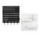 Wall Mounted Pegboard Storage Rack No Drill Organizer Tool Shelf Home Office - White