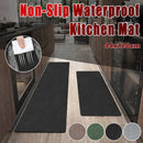 44x120cm Non-Slip Waterproof Kitchen Door Mat Home Floor Rug Carpet Anti-Oil Easy Clean - Blue