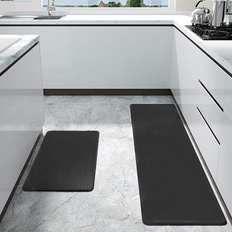 44x120cm Non-Slip Waterproof Kitchen Door Mat Home Floor Rug Carpet Anti-Oil Easy Clean - Green
