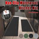 44x150cm Non-Slip Waterproof Kitchen Door Mat Floor Rug Carpet Anti-Oil Easy Clean - Green