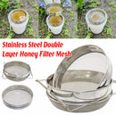 Honey Filter Double Sieve Screen Stainless Steel Strainer Beekeeping Equipment