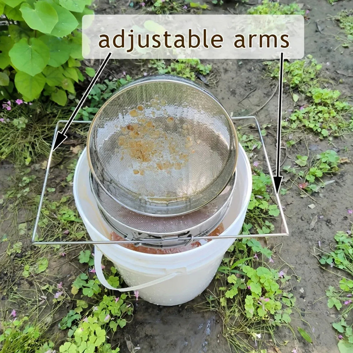 Honey Filter Double Sieve Screen Stainless Steel Strainer Beekeeping Equipment