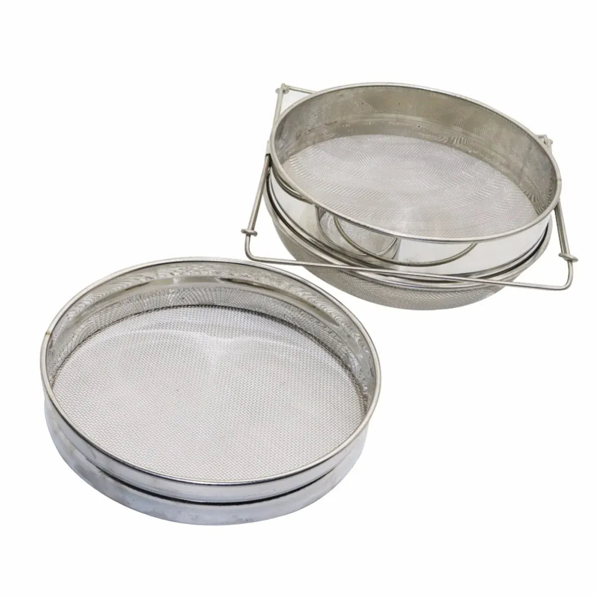 Honey Filter Double Sieve Screen Stainless Steel Strainer Beekeeping Equipment