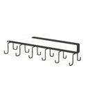 2-Piece Black Under-Shelf Cup Holder Rack Set