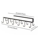2-Piece Black Under-Shelf Cup Holder Rack Set