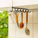 2-Piece Black Under-Shelf Cup Holder Rack Set