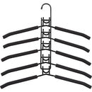Space saving Multi layer Folding Hanger Hook Closet Organizer Clothes Rack - Black