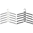 Space saving Multi layer Folding Hanger Hook Closet Organizer Clothes Rack - Black