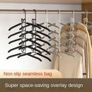 Space saving Multi layer Folding Hanger Hook Closet Organizer Clothes Rack - Black