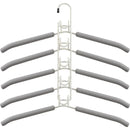 Space saving Multi layer Folding Hanger Hook Closet Organizer Clothes Rack - White