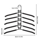 Space saving Multi layer Folding Hanger Hook Closet Organizer Clothes Rack - White