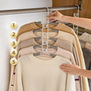 Space saving Multi layer Folding Hanger Hook Closet Organizer Clothes Rack - White