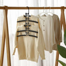 Space saving Multi layer Folding Hanger Hook Closet Organizer Clothes Rack - White