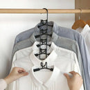 Space saving Multi layer Folding Hanger Hook Closet Organizer Clothes Rack - White
