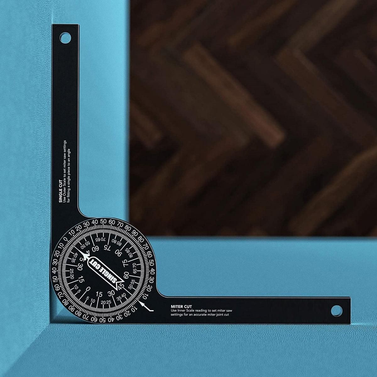 360 Degree Woodworking Protractor Angle Finder Positioning Tool Horizontal Gauge