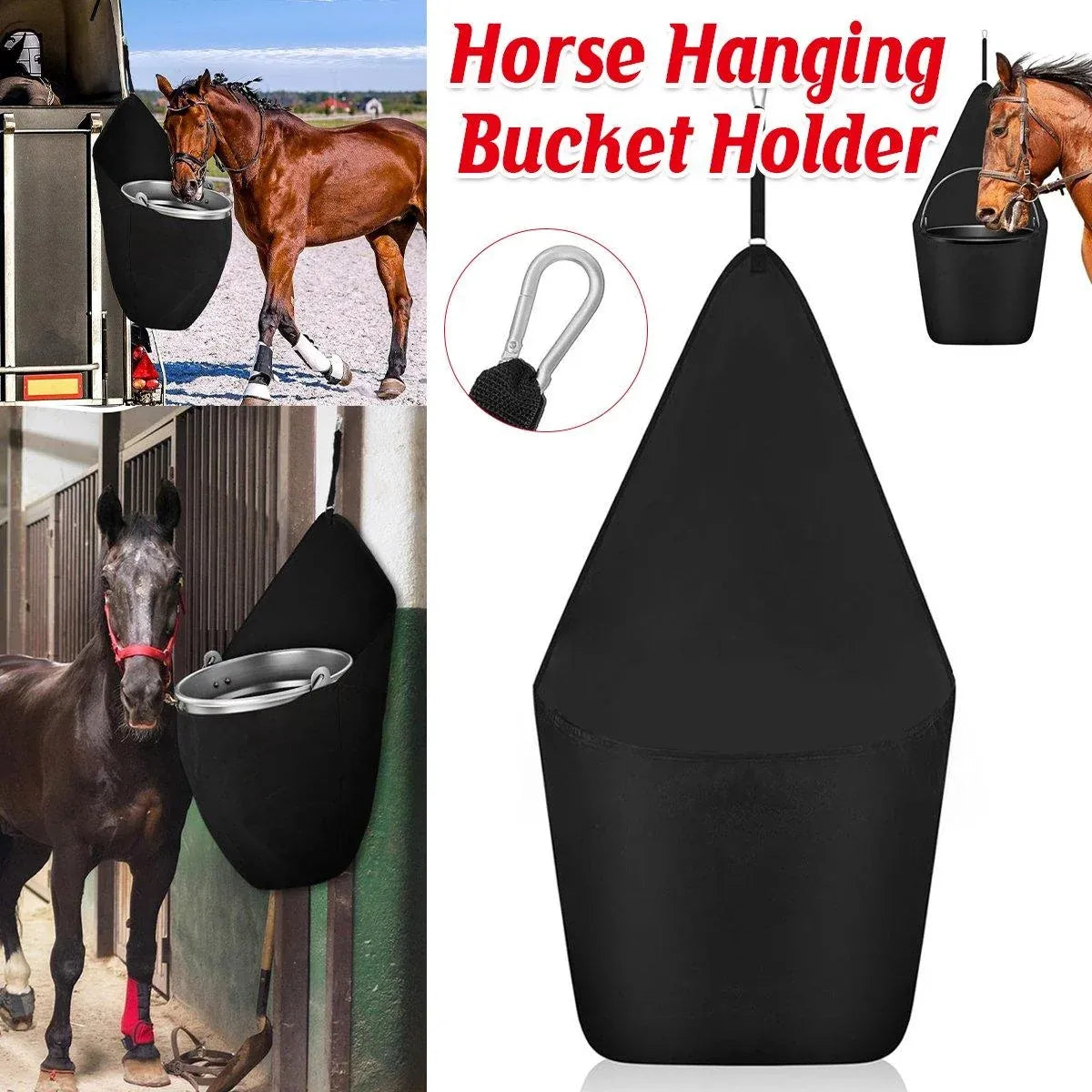 Equestrian Stable Bucket Bag Outdoor Horse Riding Bucket Bag for Horse Supplies