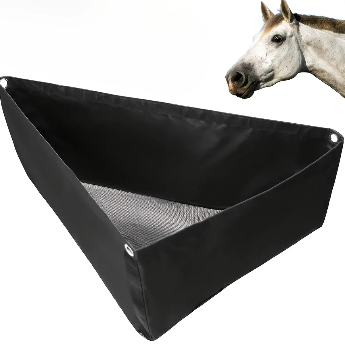 Horse Hay Feeder Bag Triangular Dry Straw Feeding Bag For Stable Farm Livestock