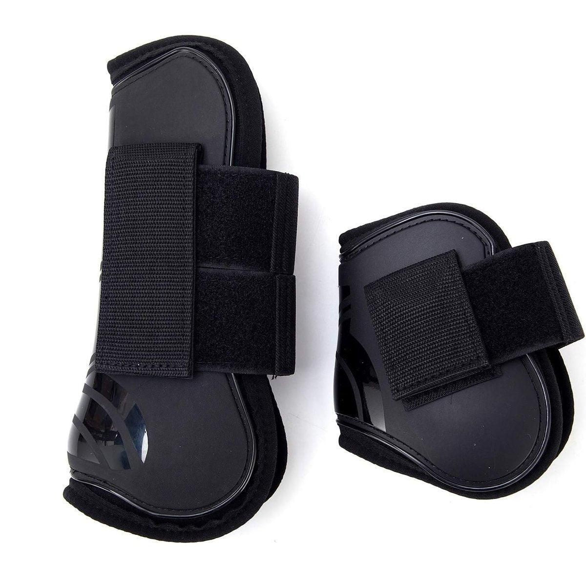 4pcs Show Jumping Horse Leg Warmers Gaiters for Joint Protection Equine Gear - Brown