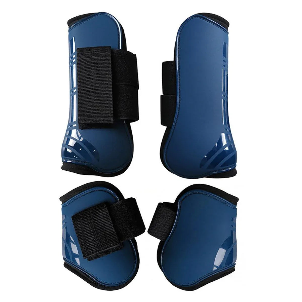 4pcs Show Jumping Horse Leg Warmers Gaiters for Joint Protection Equine Gear - Navy