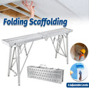 Folding Scaffolding Platform Galvanized Steel Pipe 150kg Load-Bearing Adjustable