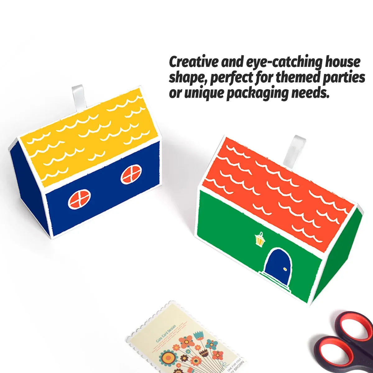 40PCS Colorful Small House Gift Boxes Candy Packing Party Favors Treat Box