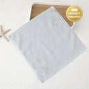 6PCS Hotel Cotton Face Towel White Soft Square Cloth Beauty Salon KTV Thick Wash - 32x32cm-Pearl satin-60g