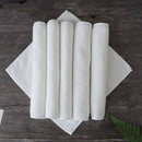 6PCS Hotel Cotton Face Towel White Soft Square Cloth Beauty Salon KTV Thick Wash - 35x35cm-Patternless-70g