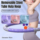 Detachable Weighted Hula Hoop Fitness Equipment for Home Exercise Use - Blue Pink