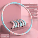 Detachable Weighted Hula Hoop Fitness Equipment for Home Exercise Use - Blue Pink