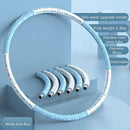 Detachable Weighted Hula Hoop Fitness Equipment for Home Exercise Use - White Purple