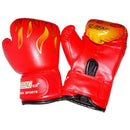 Boxing Sparring Training Gloves MMA Kickboxing Punching Gloves for Practice Sessions - Black[Flame Pattern]